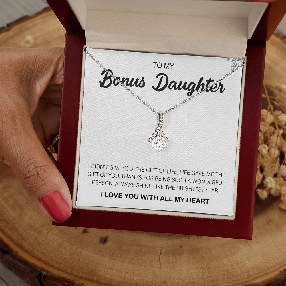 To My Bonus Daughter | Shine Like The Brightest Star | Necklace