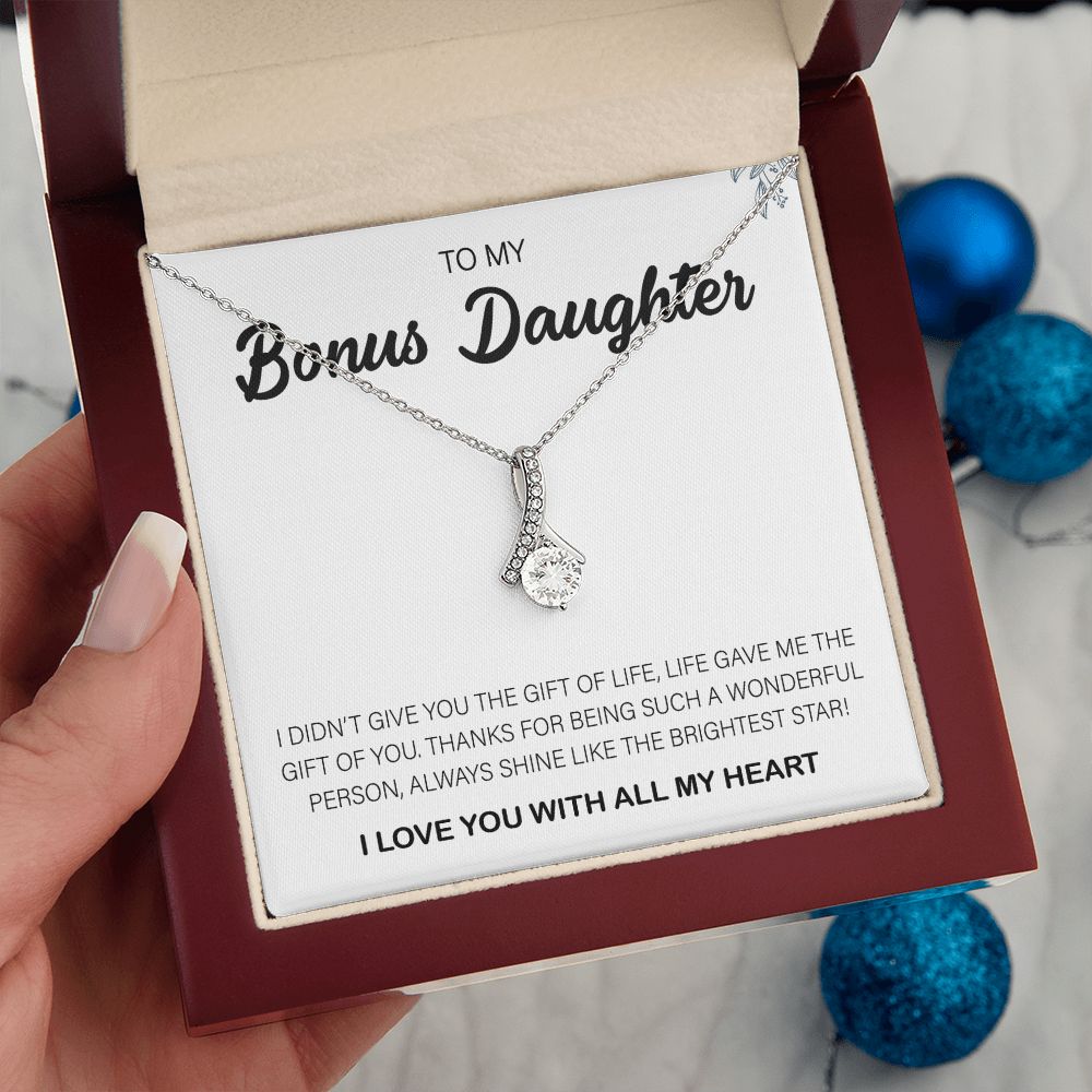 To My Bonus Daughter | Shine Like The Brightest Star | Necklace