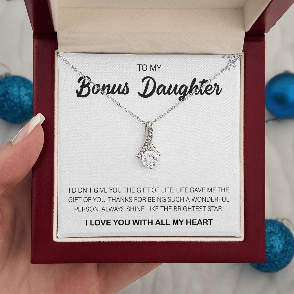 To My Bonus Daughter | Shine Like The Brightest Star | Necklace