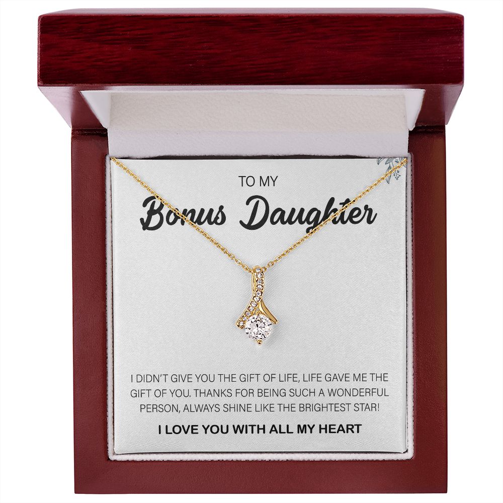 To My Bonus Daughter | Shine Like The Brightest Star | Necklace