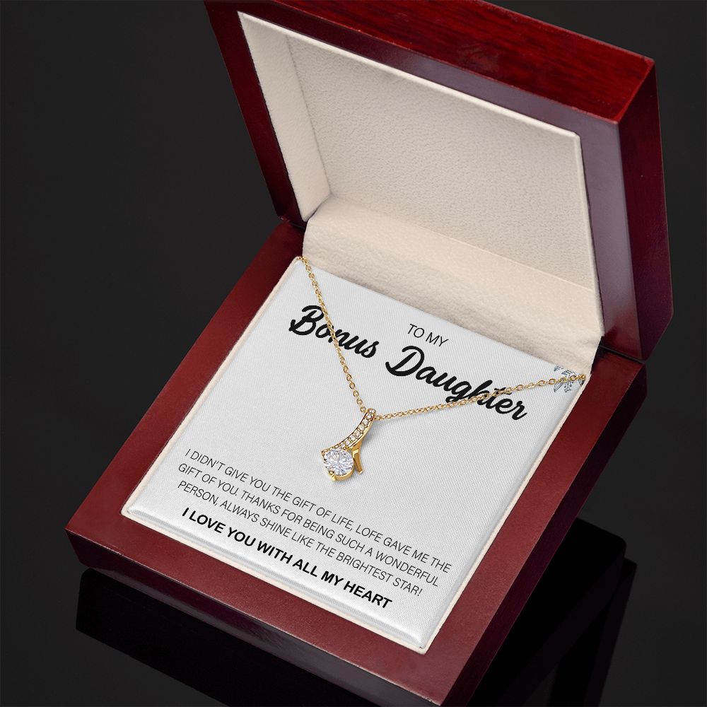 To My Bonus Daughter | Shine Like The Brightest Star | Necklace