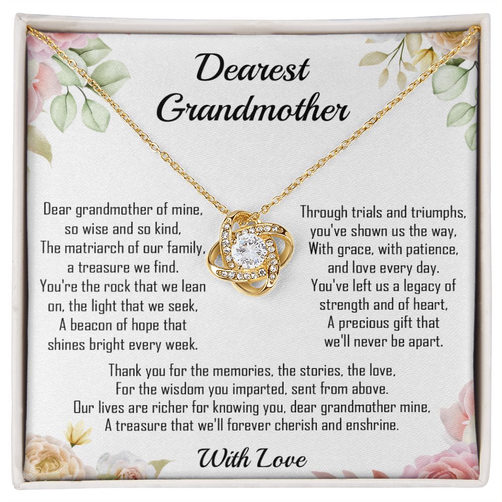 Dearest Grandmother -  The Matriarch of the Family - Premium Love Knot Necklace