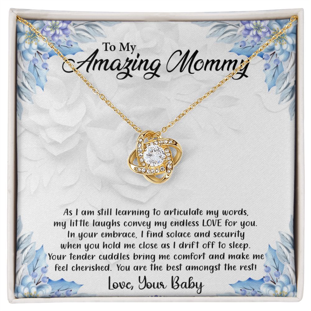 My Amazing Mommy - From Your Baby - Premium Love Knot Necklace