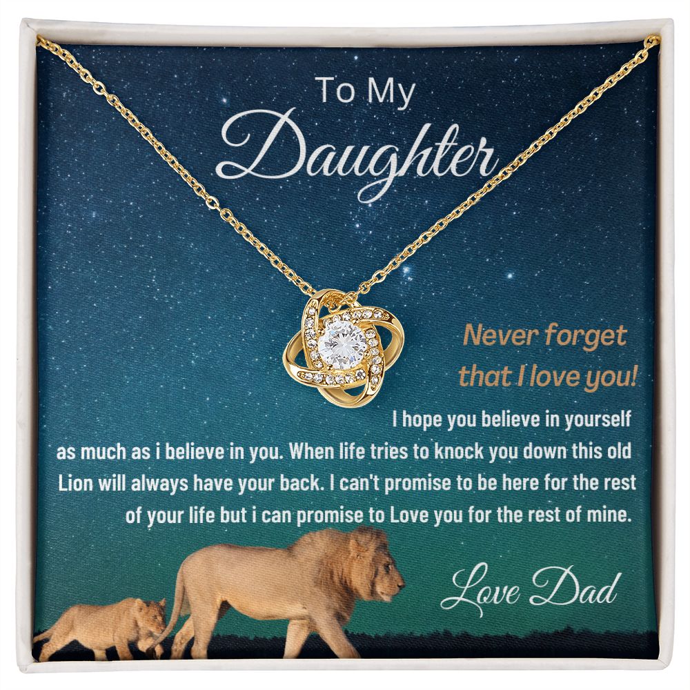(ALMOST SOLD OUT) To My Daughter | LOVE KNOT NECKLACE 💓
