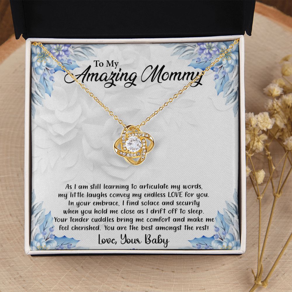 My Amazing Mommy - From Your Baby - Premium Love Knot Necklace