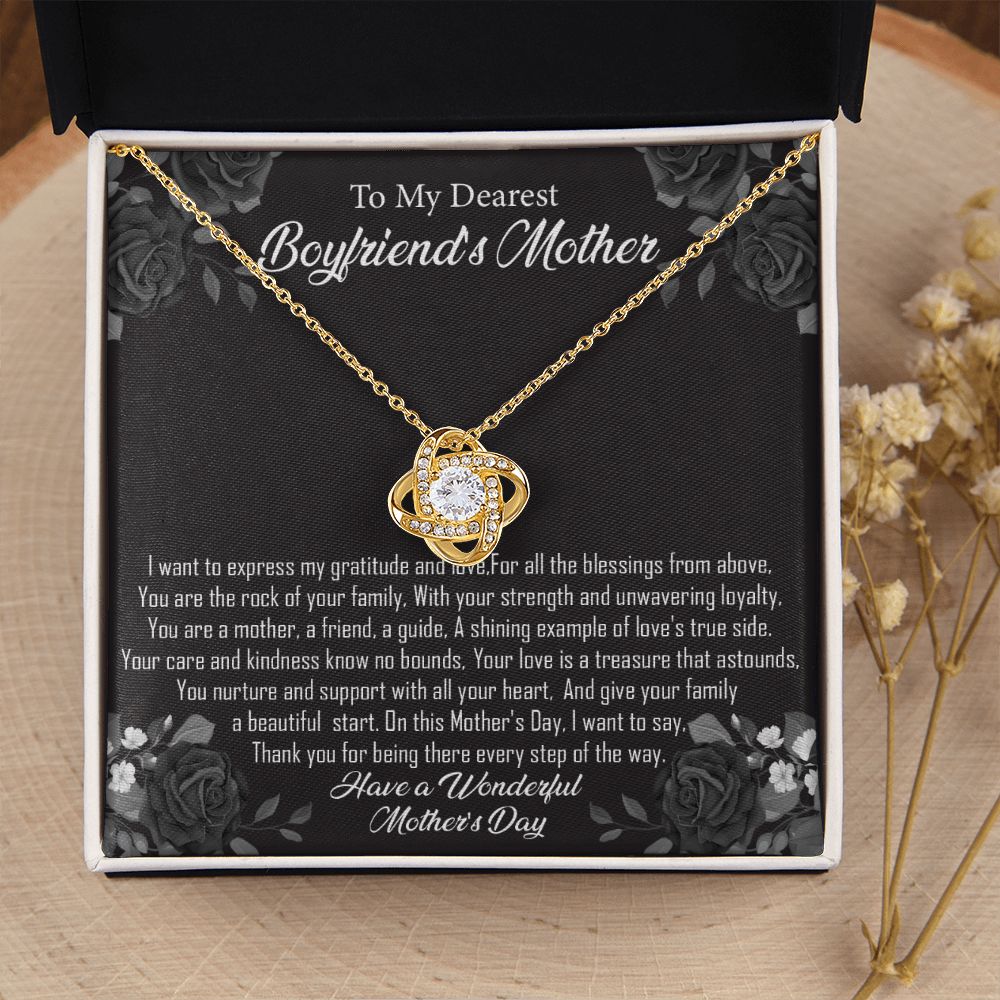To My Boyfriends Mother - Kindness knows No Bounds -  Premium Love Knot Necklace