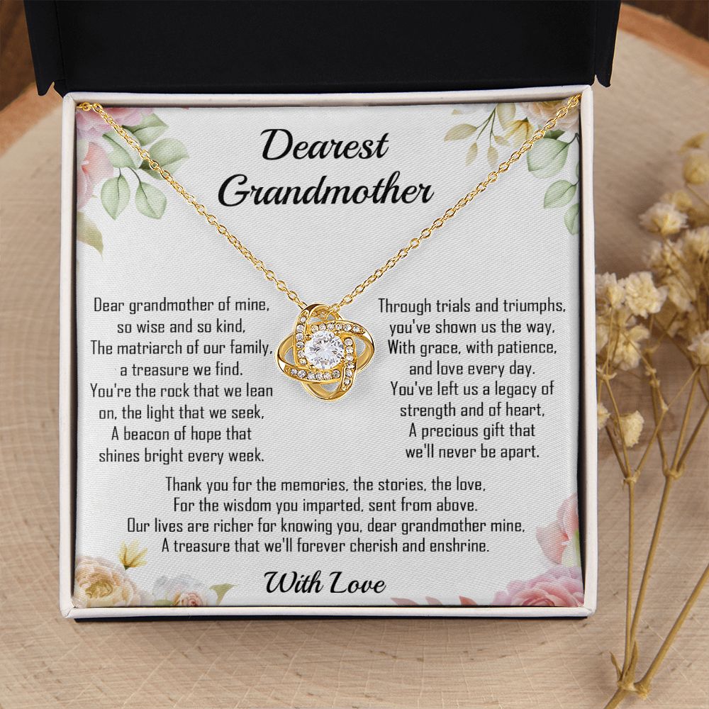 Dearest Grandmother -  The Matriarch of the Family - Premium Love Knot Necklace