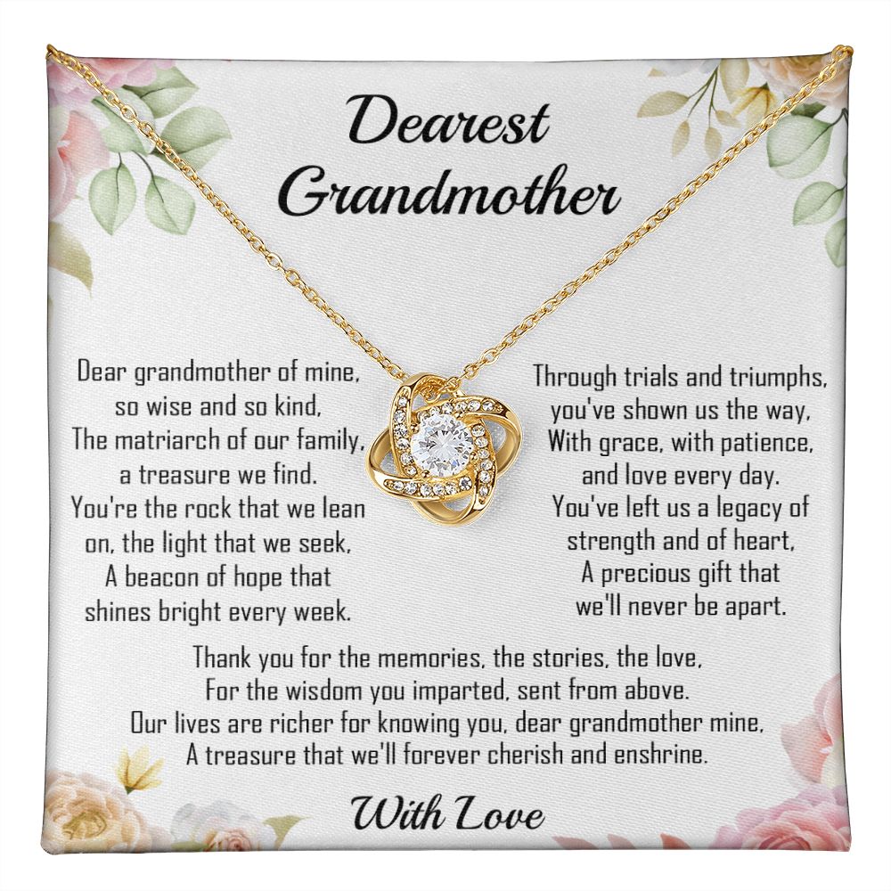 Dearest Grandmother -  The Matriarch of the Family - Premium Love Knot Necklace