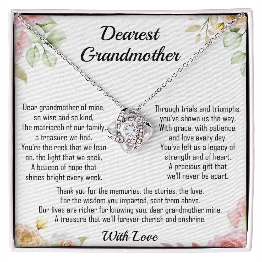 Dearest Grandmother -  The Matriarch of the Family - Premium Love Knot Necklace