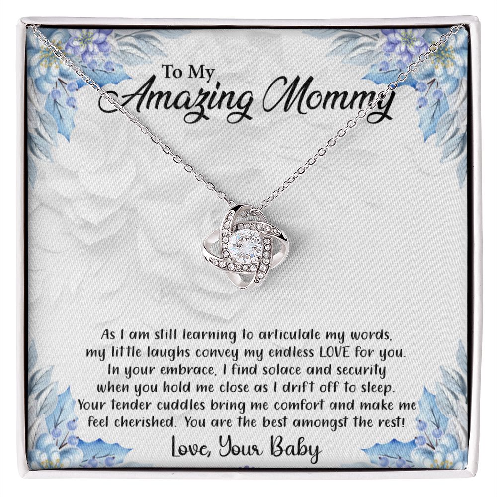 My Amazing Mommy - From Your Baby - Premium Love Knot Necklace