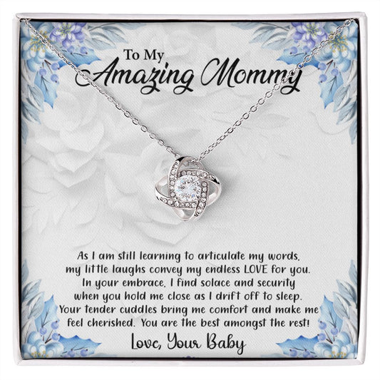 My Amazing Mommy - From Your Baby - Premium Love Knot Necklace