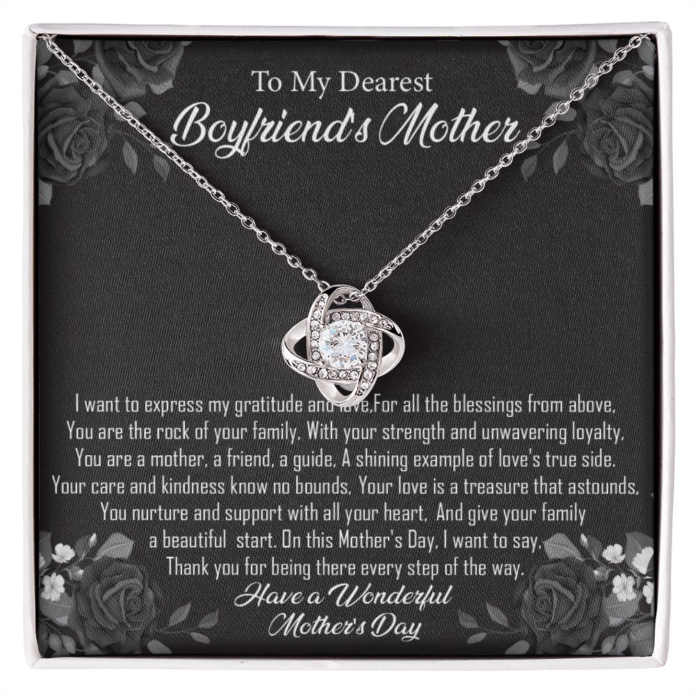 To My Boyfriends Mother - Kindness knows No Bounds -  Premium Love Knot Necklace