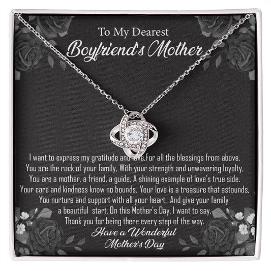 To My Boyfriends Mother - Kindness knows No Bounds -  Premium Love Knot Necklace