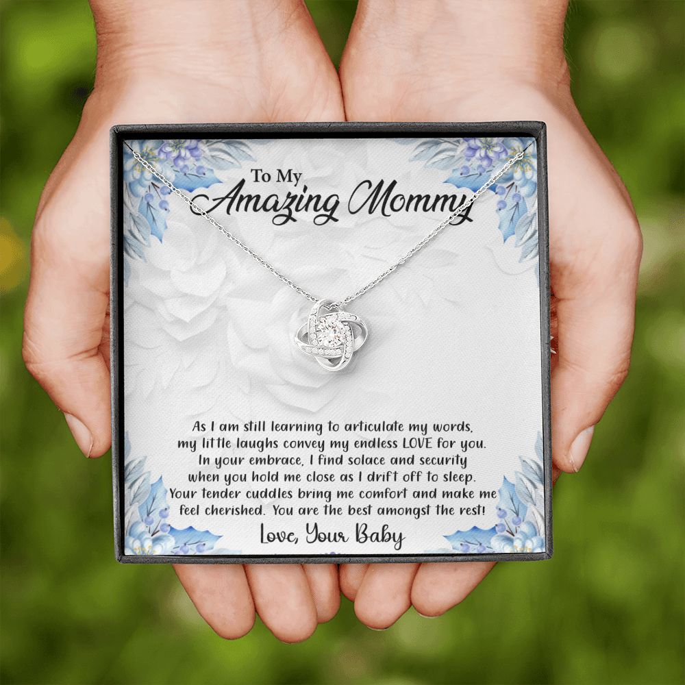 My Amazing Mommy - From Your Baby - Premium Love Knot Necklace