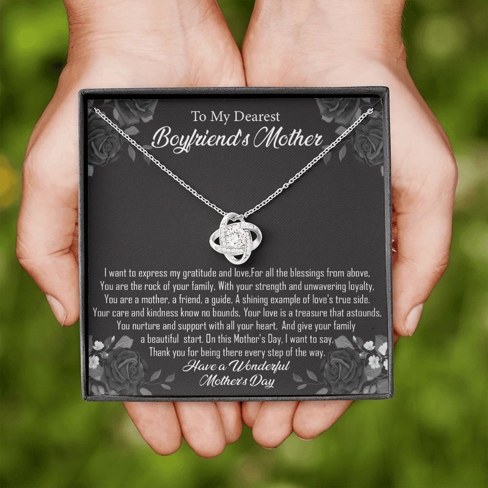 To My Boyfriends Mother - Kindness knows No Bounds -  Premium Love Knot Necklace