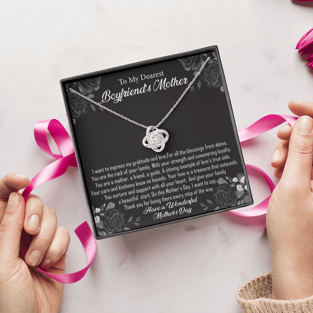 To My Boyfriends Mother - Kindness knows No Bounds -  Premium Love Knot Necklace