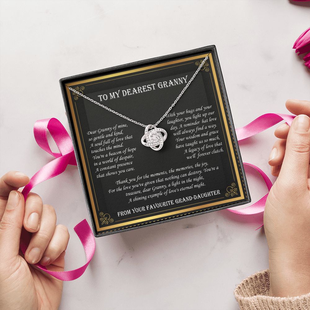 To My Granny - Shining Example of Love - Premium Love Knot Necklace