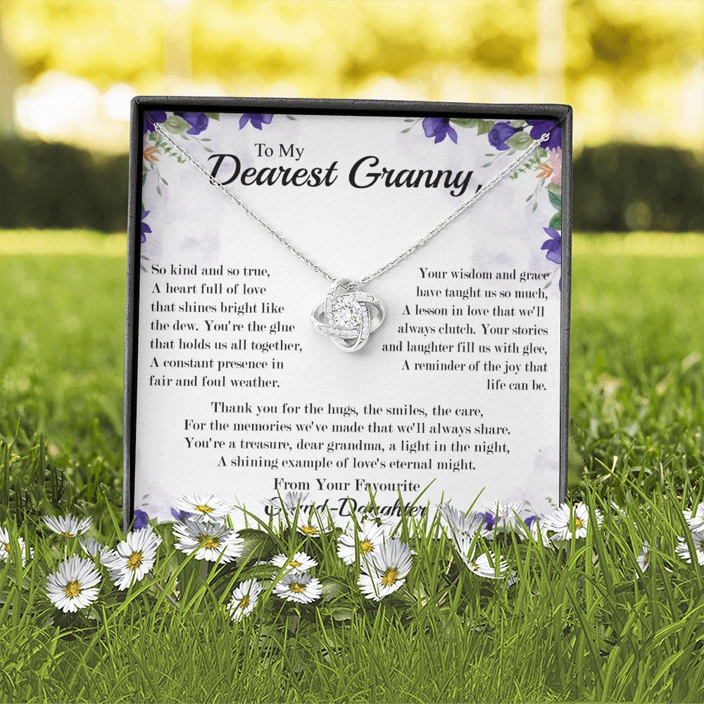 Dearest Granny - From Your Favorite Granddaughter -  Premium Love Knot Necklace