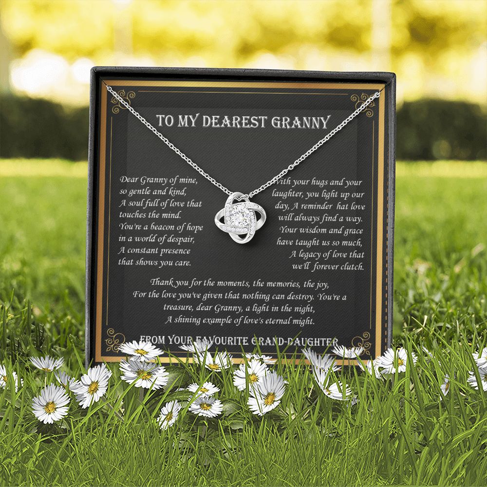 To My Granny - Shining Example of Love - Premium Love Knot Necklace