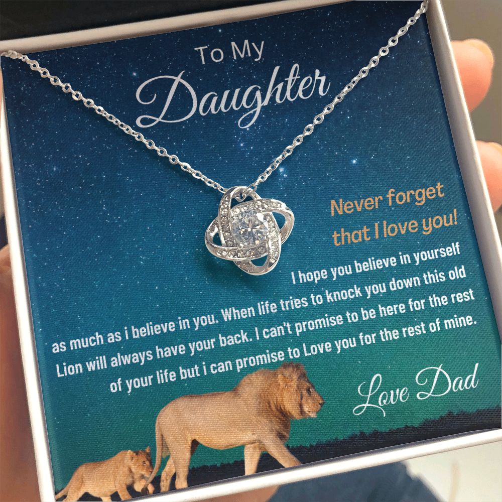 (ALMOST SOLD OUT) To My Daughter | LOVE KNOT NECKLACE 💓