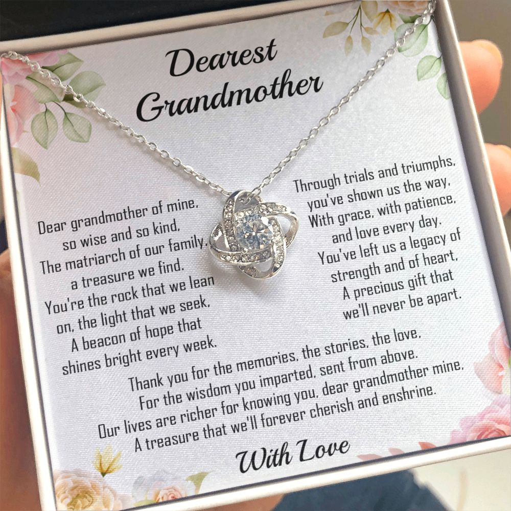 Dearest Grandmother -  The Matriarch of the Family - Premium Love Knot Necklace