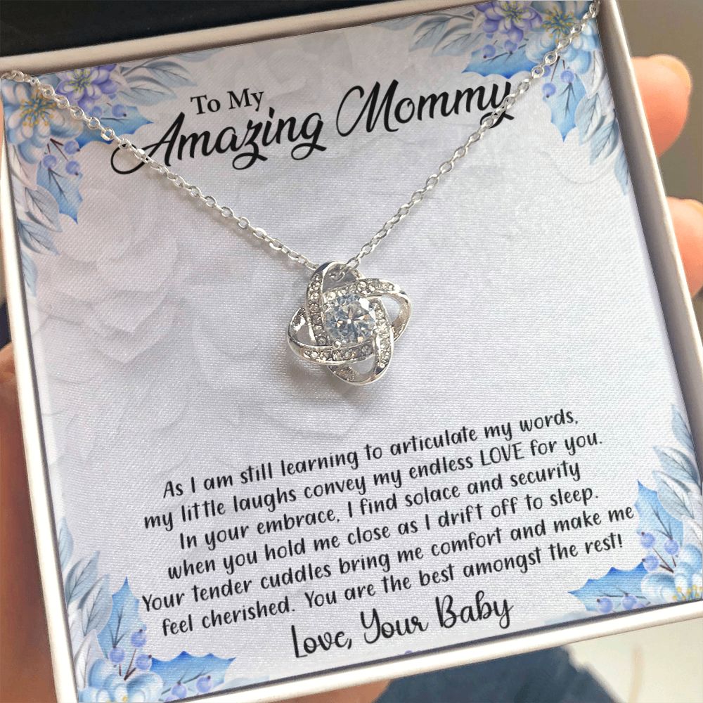 My Amazing Mommy - From Your Baby - Premium Love Knot Necklace