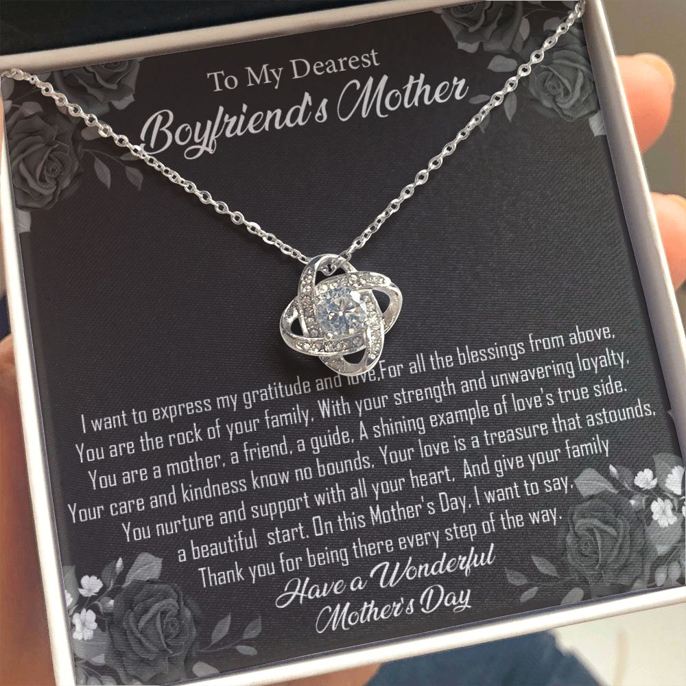 To My Boyfriends Mother - Kindness knows No Bounds -  Premium Love Knot Necklace