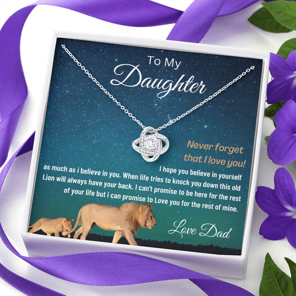 (ALMOST SOLD OUT) To My Daughter | LOVE KNOT NECKLACE 💓