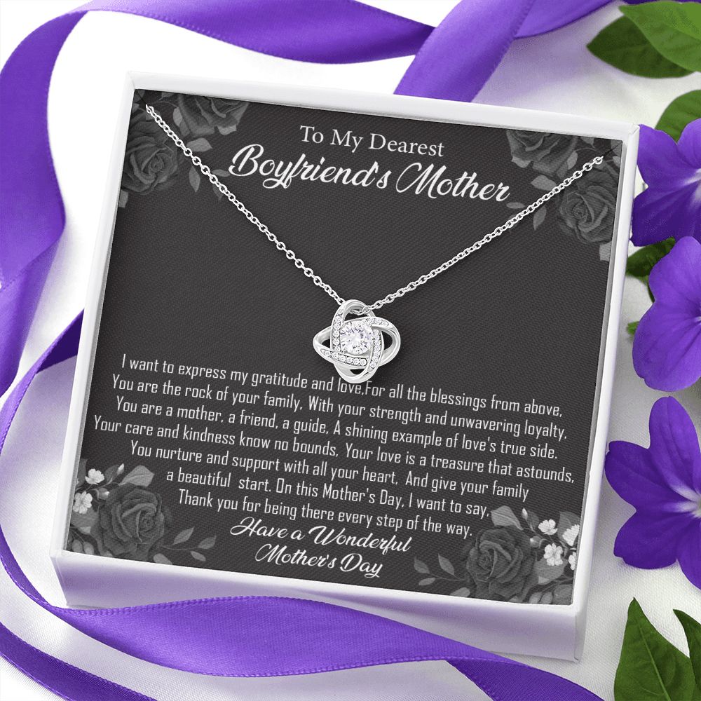 To My Boyfriends Mother - Kindness knows No Bounds -  Premium Love Knot Necklace