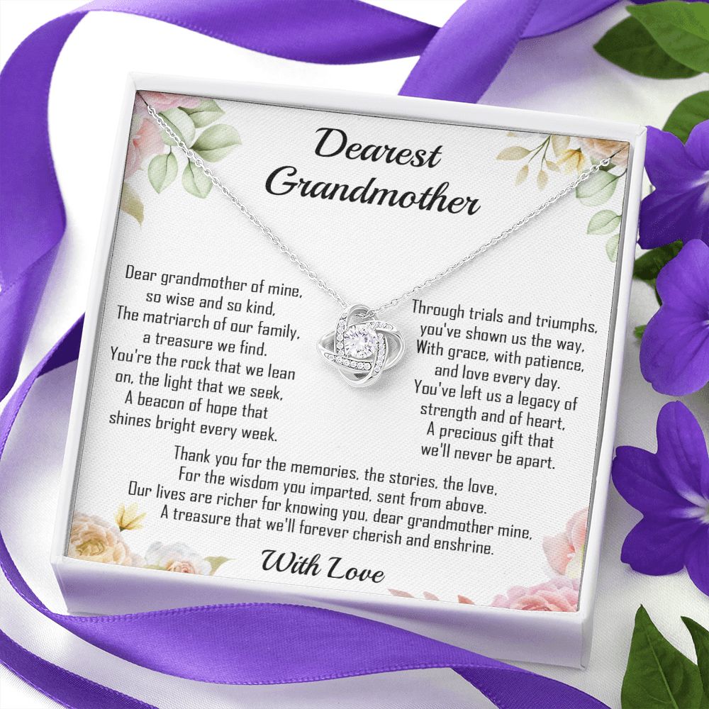 Dearest Grandmother -  The Matriarch of the Family - Premium Love Knot Necklace
