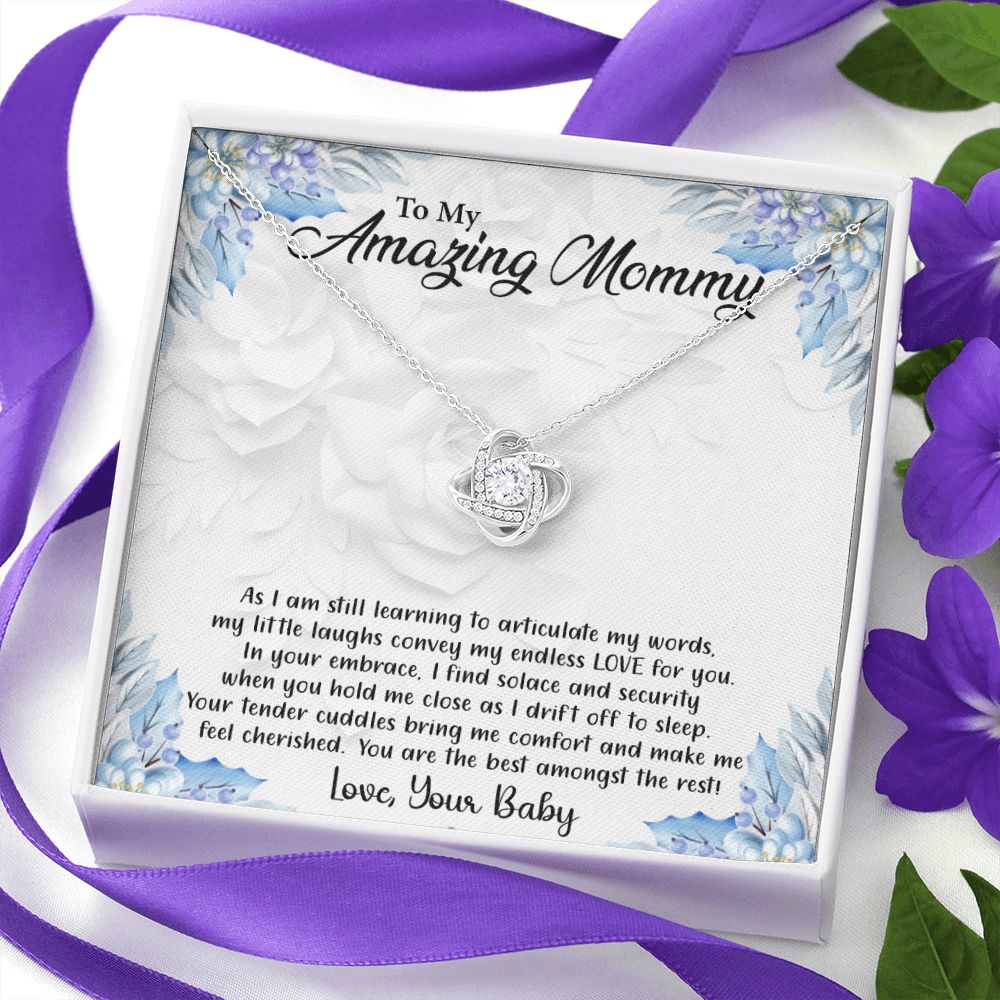 My Amazing Mommy - From Your Baby - Premium Love Knot Necklace