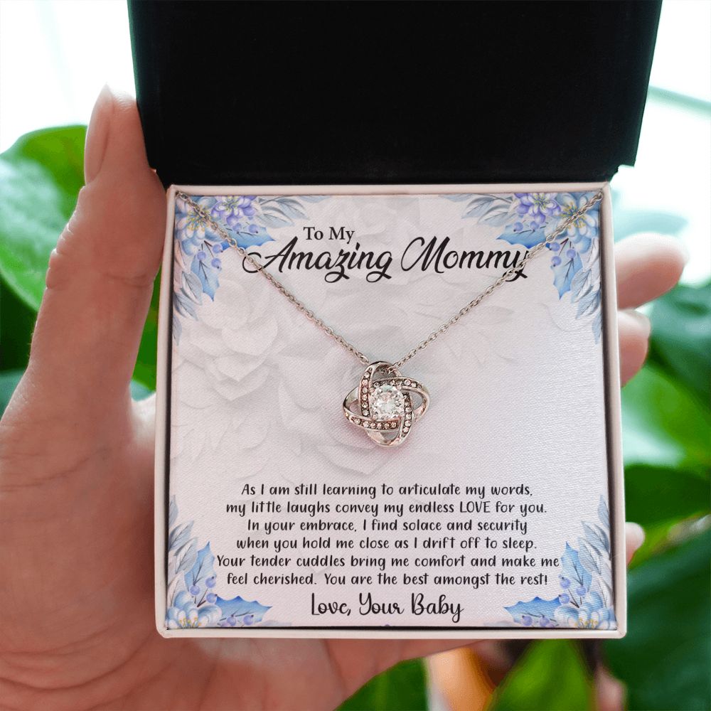 My Amazing Mommy - From Your Baby - Premium Love Knot Necklace