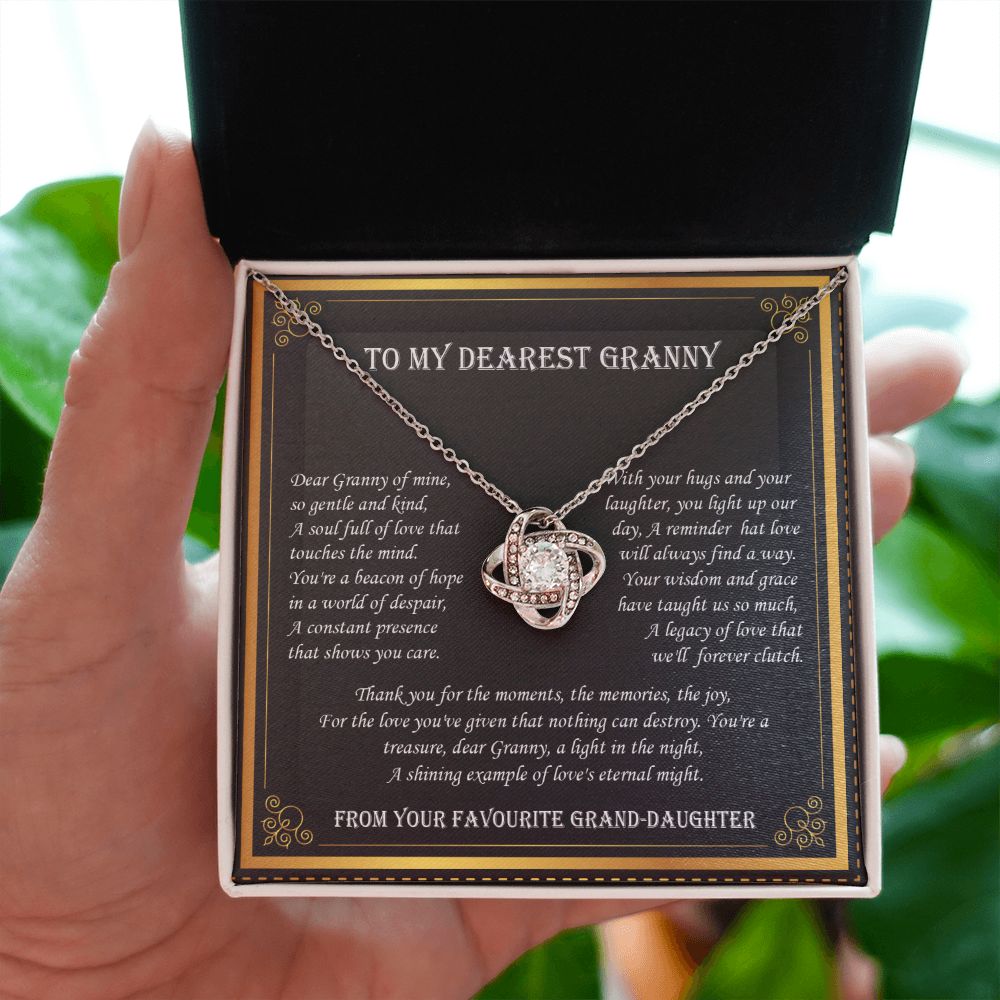 To My Granny - Shining Example of Love - Premium Love Knot Necklace