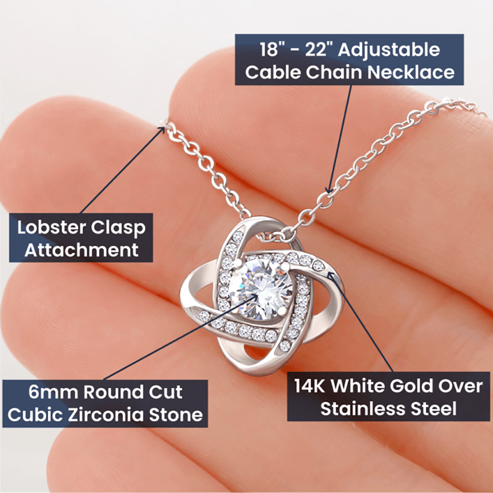 To My Bestie - Friendship Just Begun -  Premium Love Knot Necklace