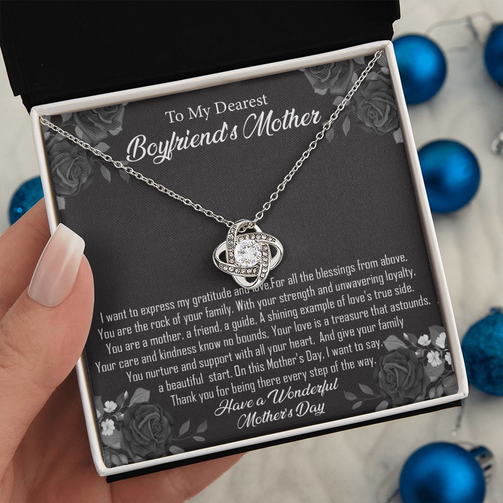To My Boyfriends Mother - Kindness knows No Bounds -  Premium Love Knot Necklace