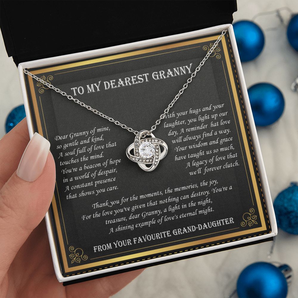 To My Granny - Shining Example of Love - Premium Love Knot Necklace