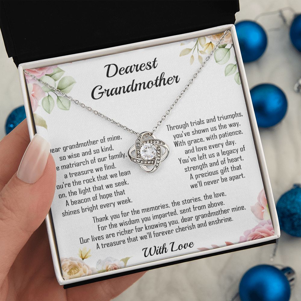 Dearest Grandmother -  The Matriarch of the Family - Premium Love Knot Necklace