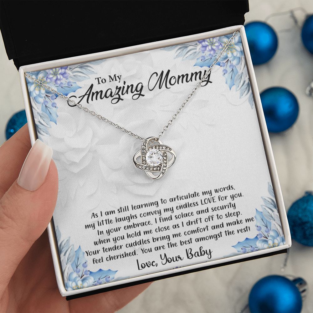 My Amazing Mommy - From Your Baby - Premium Love Knot Necklace