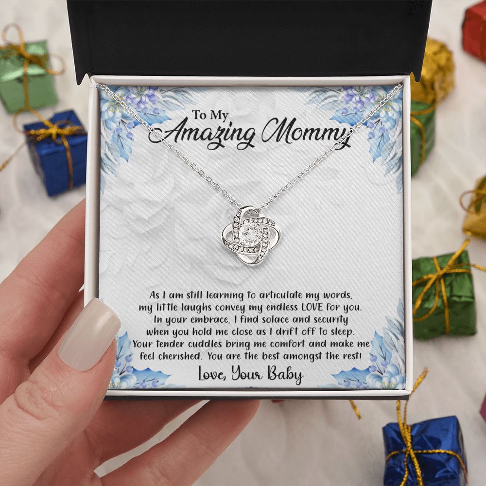 My Amazing Mommy - From Your Baby - Premium Love Knot Necklace
