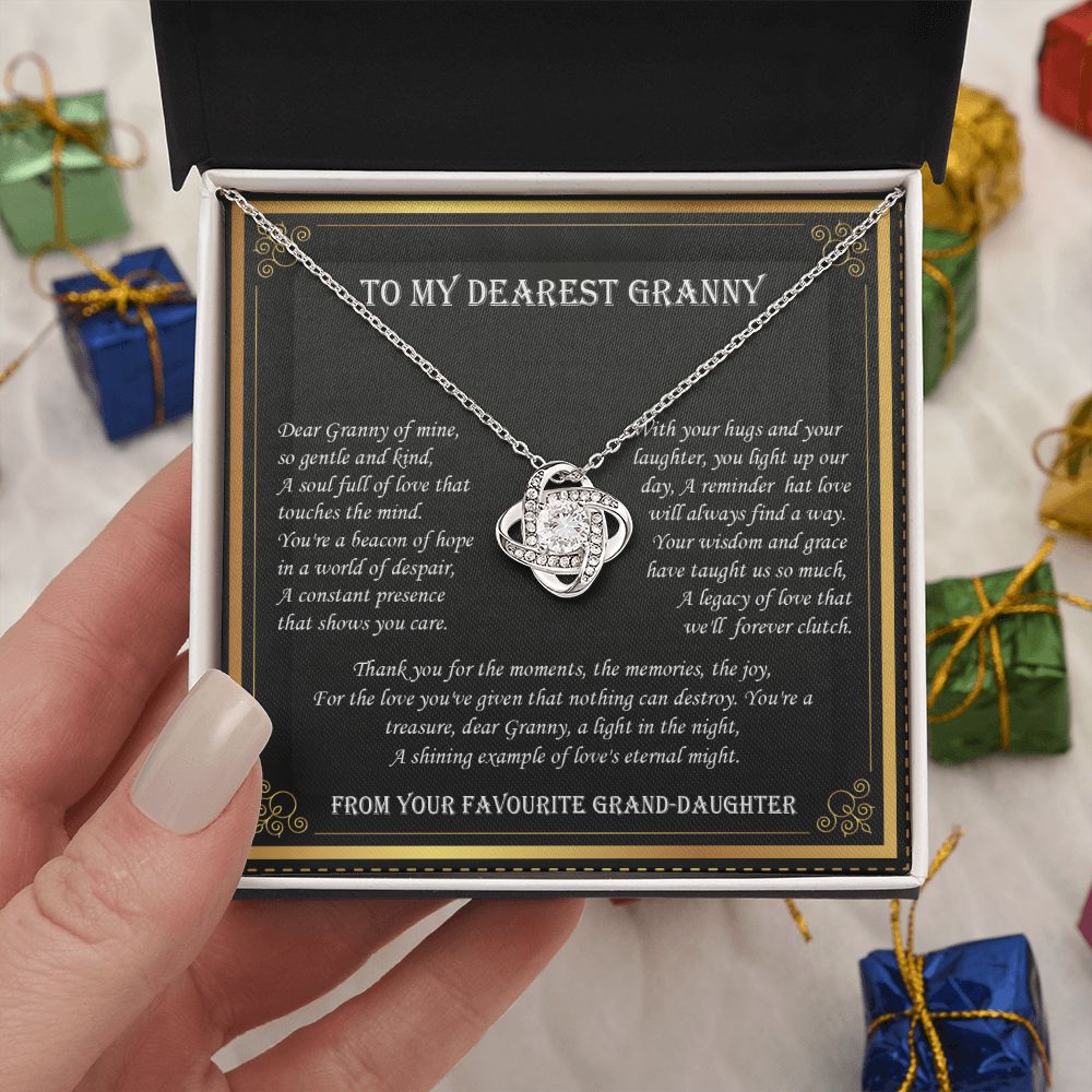 To My Granny - Shining Example of Love - Premium Love Knot Necklace