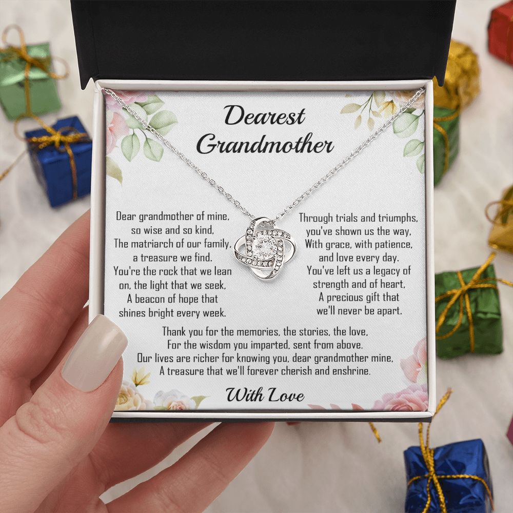 Dearest Grandmother -  The Matriarch of the Family - Premium Love Knot Necklace