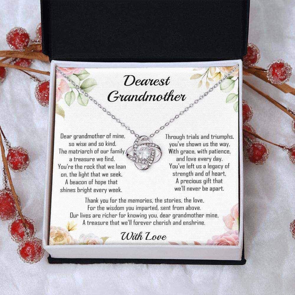 Dearest Grandmother -  The Matriarch of the Family - Premium Love Knot Necklace