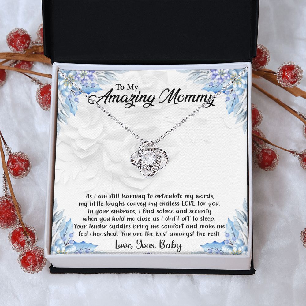 My Amazing Mommy - From Your Baby - Premium Love Knot Necklace