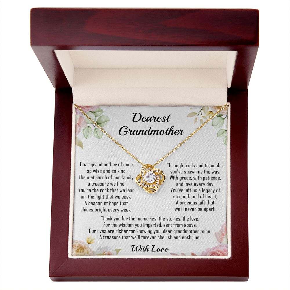 Dearest Grandmother -  The Matriarch of the Family - Premium Love Knot Necklace