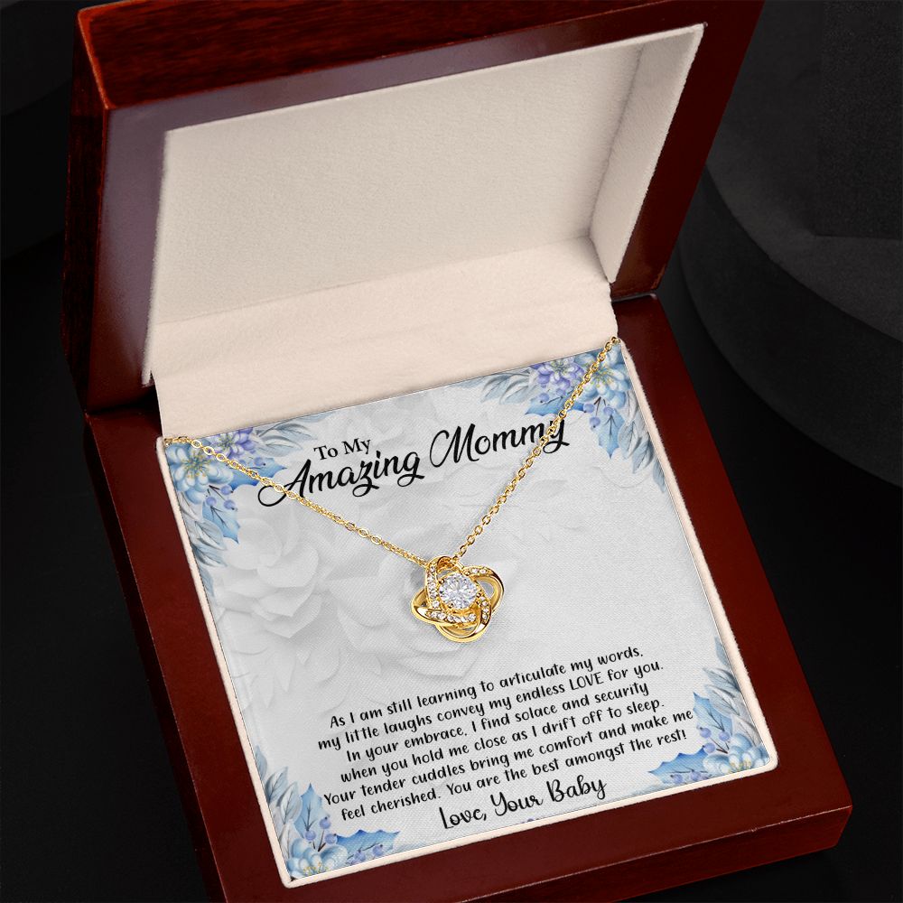My Amazing Mommy - From Your Baby - Premium Love Knot Necklace