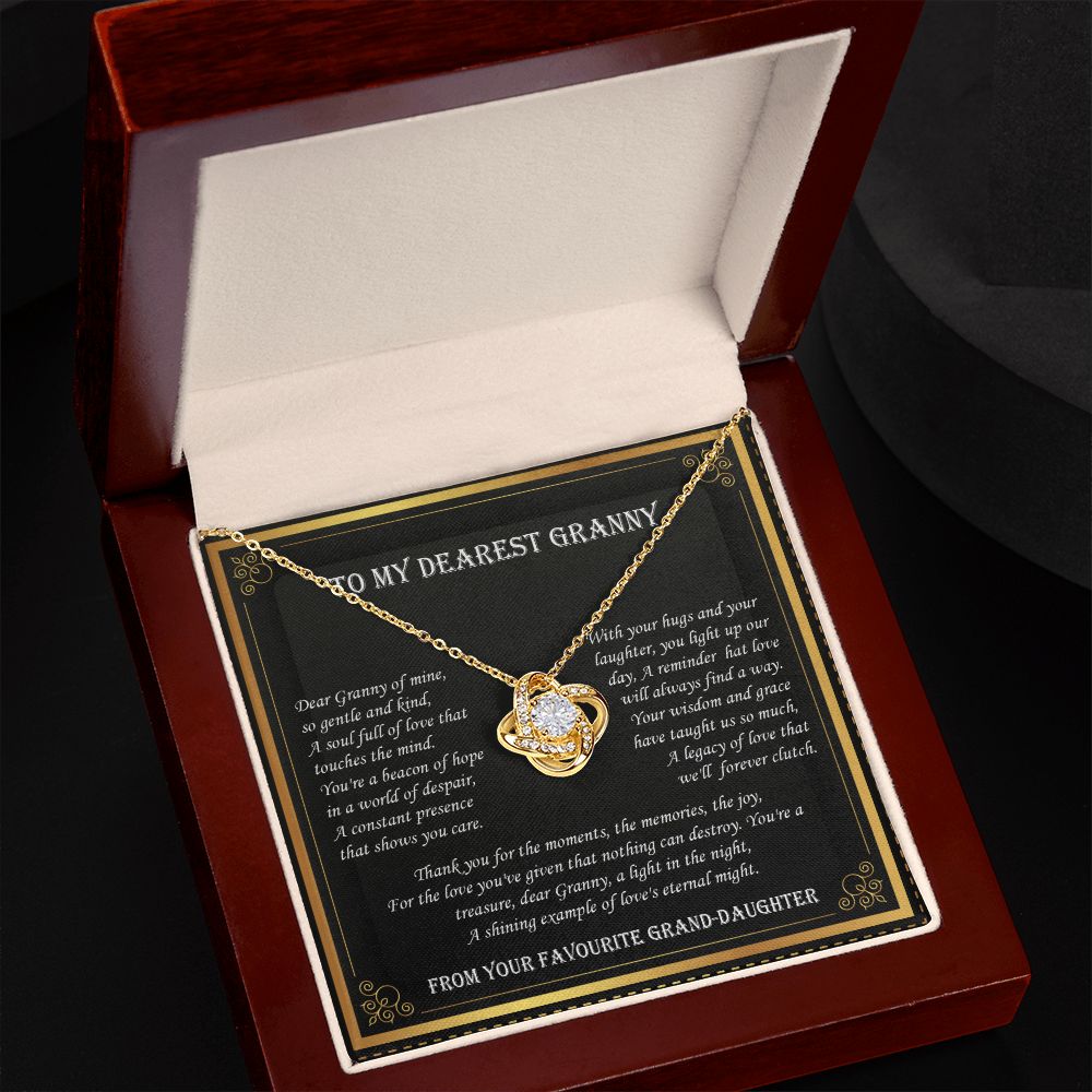 To My Granny - Shining Example of Love - Premium Love Knot Necklace