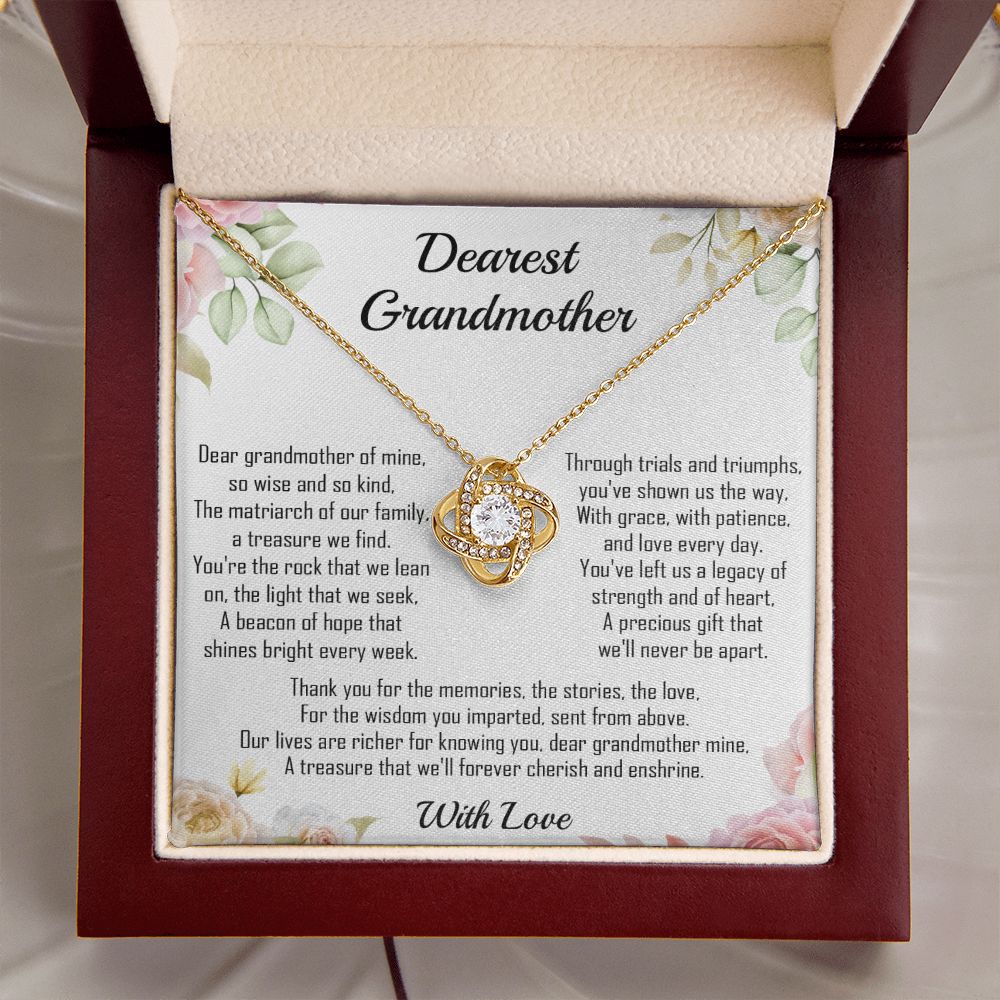 Dearest Grandmother -  The Matriarch of the Family - Premium Love Knot Necklace