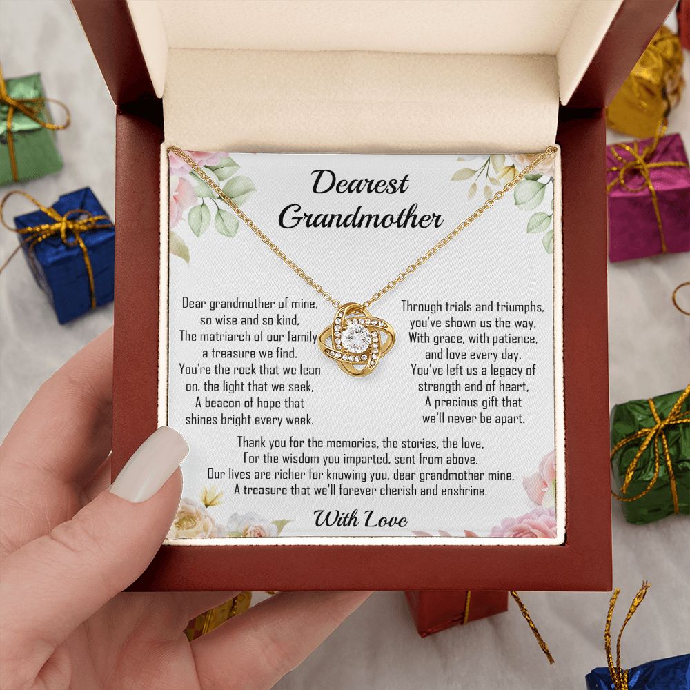 Dearest Grandmother -  The Matriarch of the Family - Premium Love Knot Necklace