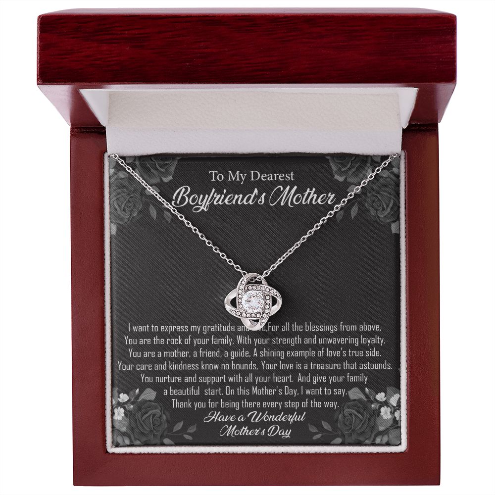 To My Boyfriends Mother - Kindness knows No Bounds -  Premium Love Knot Necklace