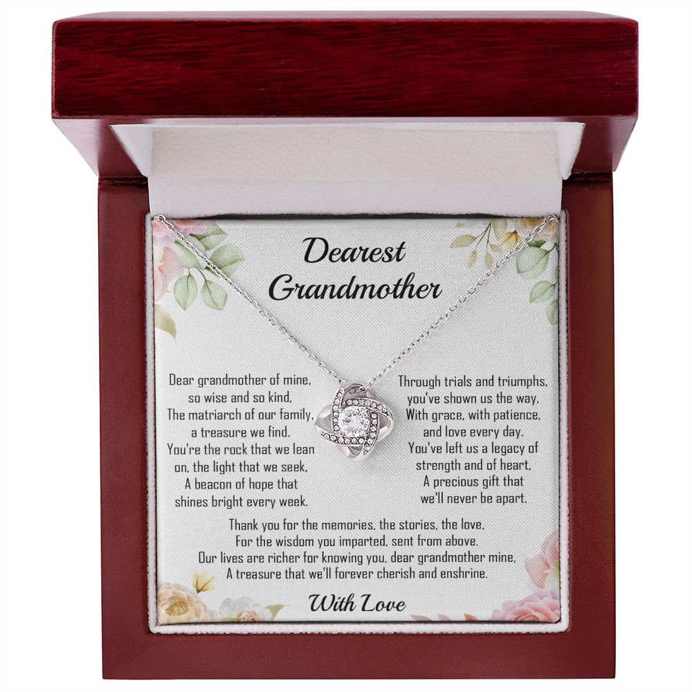 Dearest Grandmother -  The Matriarch of the Family - Premium Love Knot Necklace